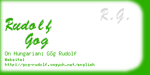 rudolf gog business card
