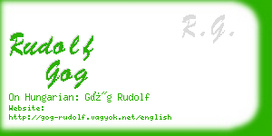 rudolf gog business card